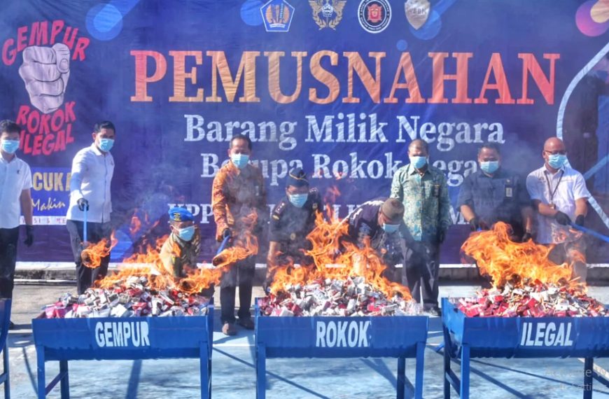 Bea Cukai Lhokseumawe Musnahkan Rokok Ilegal Senilai 1,2 Miliar
